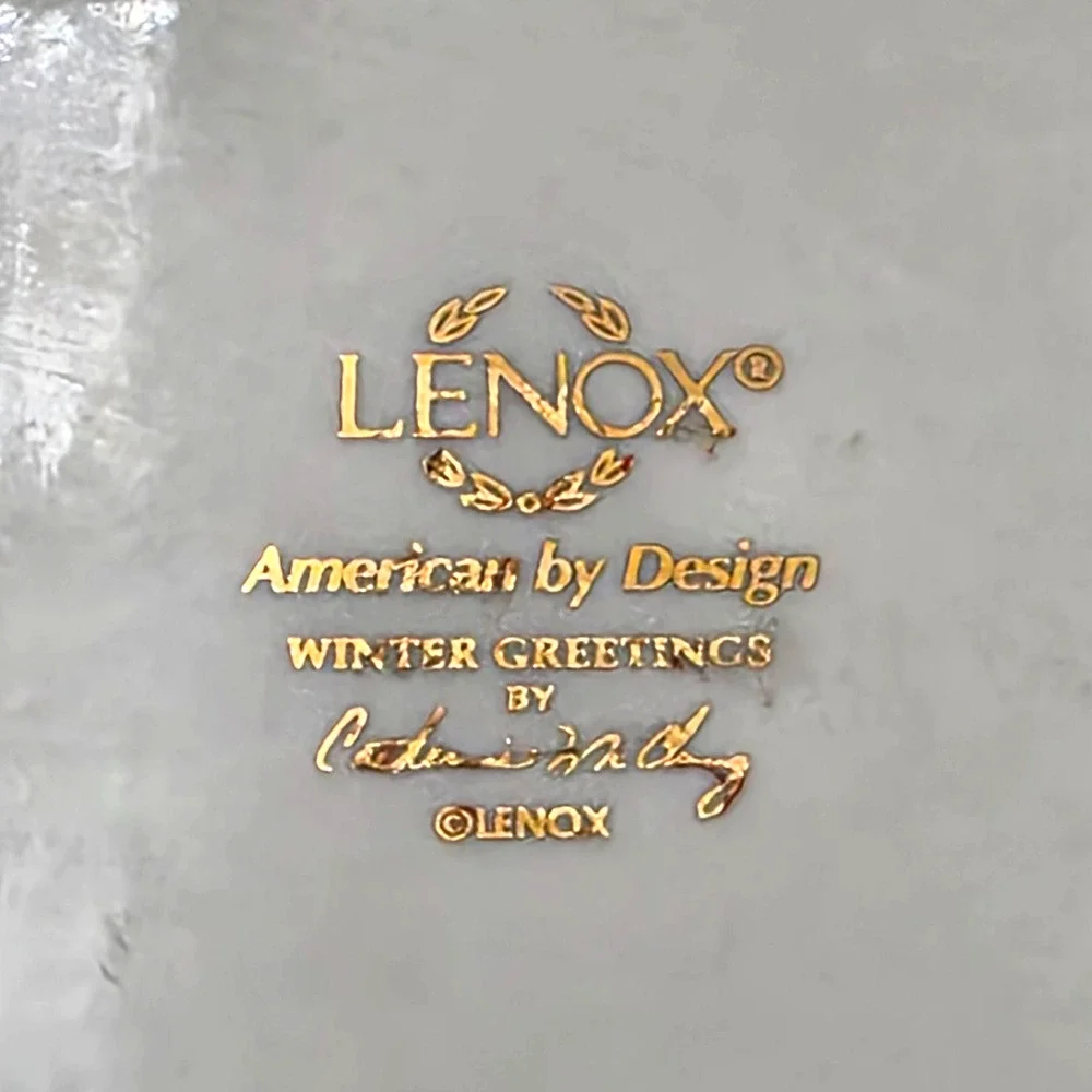 Lenox Winter Greetings Cardinal Serving Platter 14